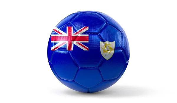 Ангилья Национальный Флаг Футбольном Мяче Иллюстрация — стоковое фото