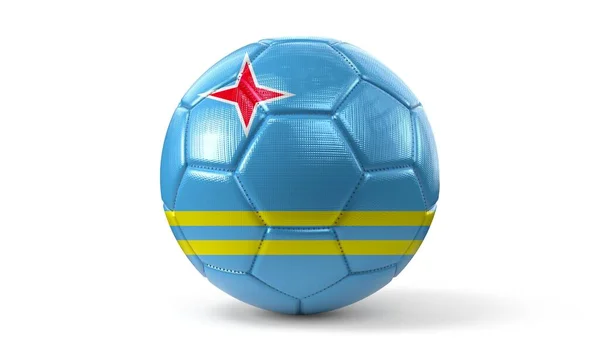 Aruba Bandeira Nacional Bola Futebol Ilustração — Fotografia de Stock