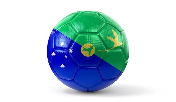 Ilha Natal Bandeira Nacional Bola Futebol Ilustração — Fotografia de Stock