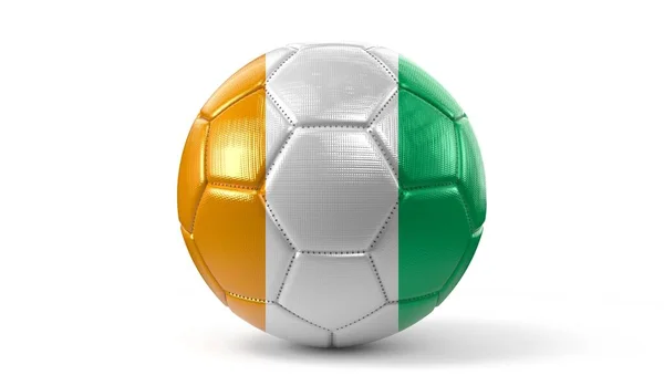 Elfenbeinküste Nationalflagge Auf Fußball Illustration — Stockfoto