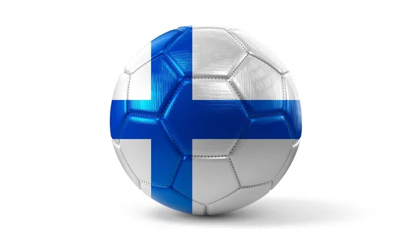 Финляндия Национальный Флаг Футбольном Мяче Иллюстрация — стоковое фото