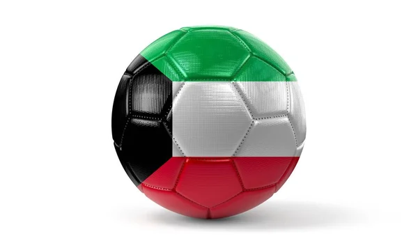 Kuvajt Národní Vlajka Fotbalovém Míči Ilustrace — Stock fotografie