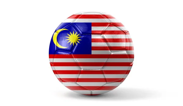 Malásia Bandeira Nacional Bola Futebol Ilustração — Fotografia de Stock