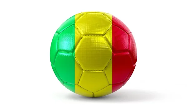 stock image Mali - national flag on soccer ball - 3D illustration