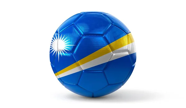 Маршалловы Острова Национальный Флаг Футбольном Мяче Иллюстрация — стоковое фото