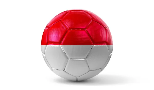 Mônaco Bandeira Nacional Bola Futebol Ilustração — Fotografia de Stock