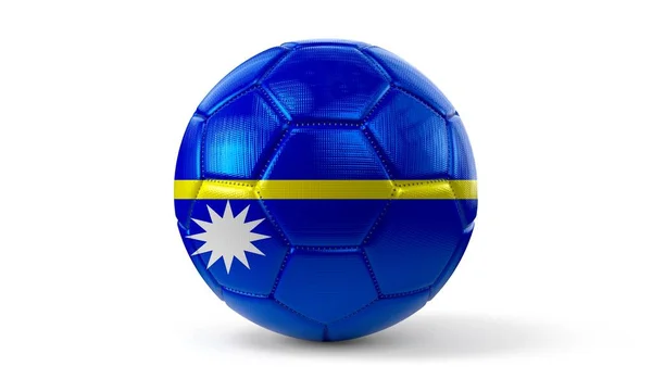 Nauru Bandeira Nacional Bola Futebol Ilustração — Fotografia de Stock
