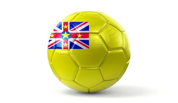 Niue Bandeira Nacional Bola Futebol Ilustração — Fotografia de Stock