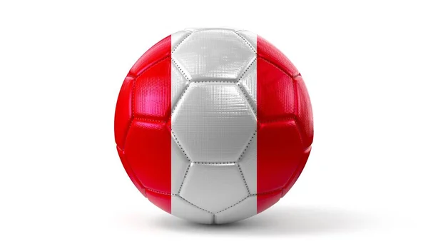 Перу Национальный Флаг Футбольном Мяче Иллюстрация — стоковое фото