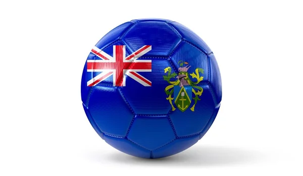 Ilhas Pitcairn Bandeira Nacional Bola Futebol Ilustração — Fotografia de Stock