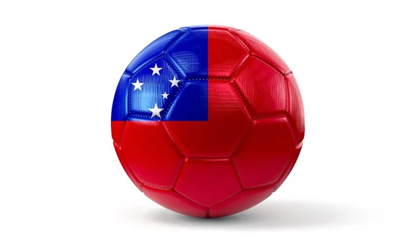 Samoa Bandeira Nacional Bola Futebol Ilustração — Fotografia de Stock