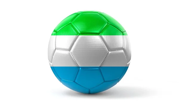 Сьерра Леоне Национальный Флаг Футбольном Мяче Иллюстрация — стоковое фото