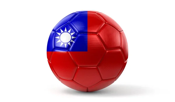 Tajwan Flaga Narodowa Piłce Nożnej Ilustracja — Zdjęcie stockowe