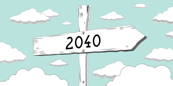 2040 Señal Contorno Con Una Flecha — Foto de Stock