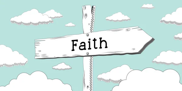 Faith Контурний Знак Однією Стрілкою — стокове фото