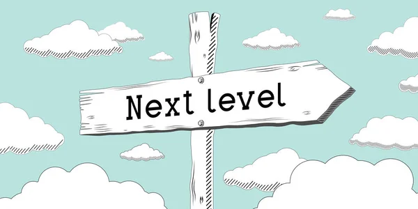 Next level - outline signpost with one arrow