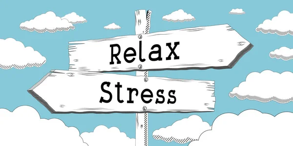 Slappna Stress Skiss Skylt Med Två Pilar — Stockfoto