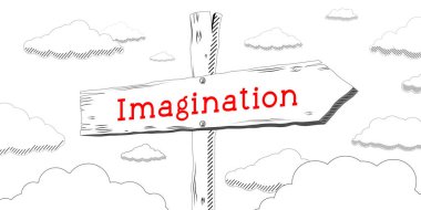 Hayal gücü - tek oklu çizgi işareti