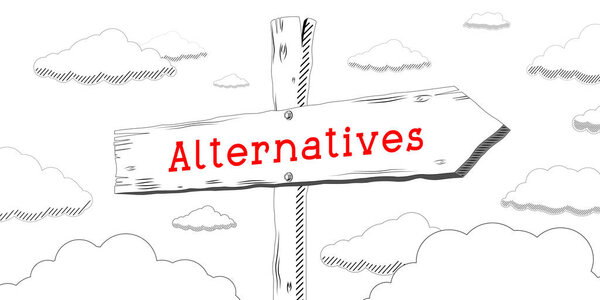 Альтернативы - контур указателя с одной стрелкой