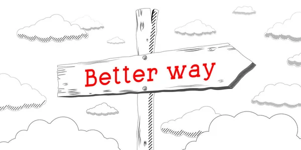 Better way - outline signpost with one arrow