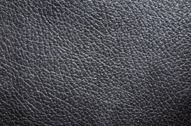 Black leather texture - horizontal photograph