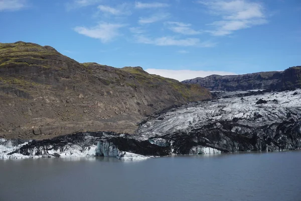 Льодовикове Озеро Solheimajokull Ісландія — стокове фото