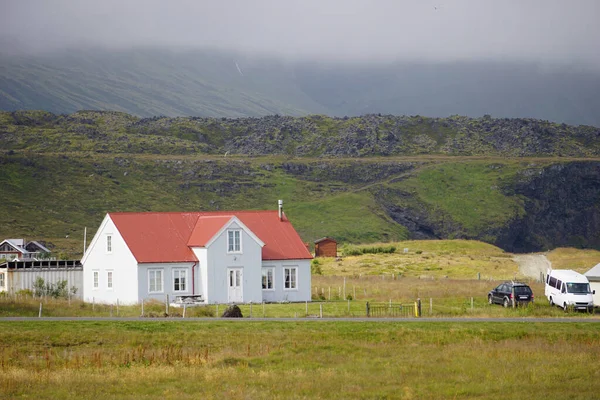 Aldeia Pescadores Arnastrapi Península Snaefellsnes Islândia — Fotografia de Stock