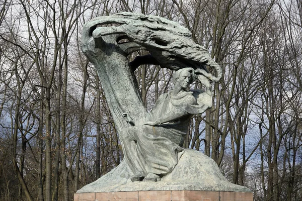 Warsaw Poland 26Th March 2023 Fryderyk Chopin Monument Lazienki Krolewskie — Stock Photo, Image