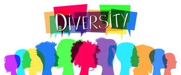 Ανδρες Και Γυναίκες Σιλουέτες Διαφορετική Εμφάνιση Ποικιλότητα Έννοια Διανυσματική Απεικόνιση — Διανυσματικό Αρχείο
