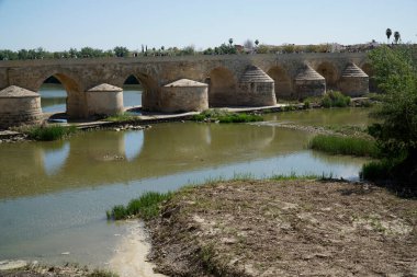 Roma köprüsü Guadalquivir Nehri Cordoba, İspanya