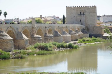 Roma köprüsü Guadalquivir Nehri Cordoba, İspanya