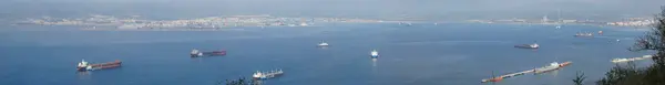 Vista Panorámica Del Puerto Mar Desde Peñón Gibraltar —  Fotos de Stock