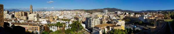 Panoramautsikt Över Staden Malaga Andalusien Spanien — Stockfoto