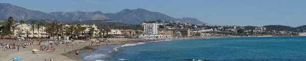 2023 Espanha Andaluzia Cala Mijas Vista Panorâmica Costa Praia — Fotografia de Stock