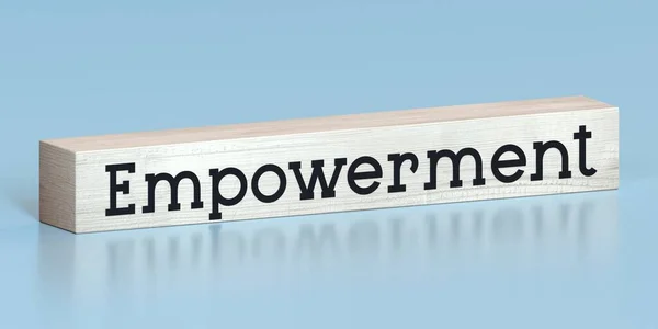 Empowerment Parola Blocco Legno Illustrazione — Foto Stock