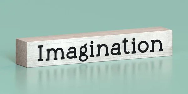 想象力 木块上的单词 3D插图 — 图库照片