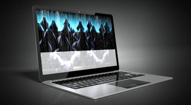 Estonya - ülke bayrağı ve bilgisayar korsanları - siber saldırı konsepti