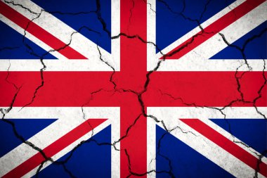 Birleşik Krallık - çatlak ülke bayrağı