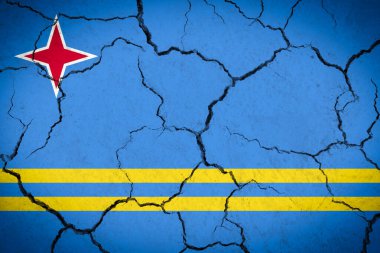Aruba - çatlak ülke bayrağı