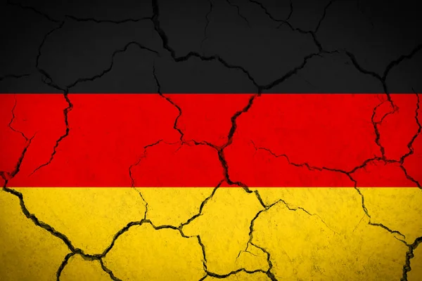 Duitsland Gebarsten Landvlag — Stockfoto