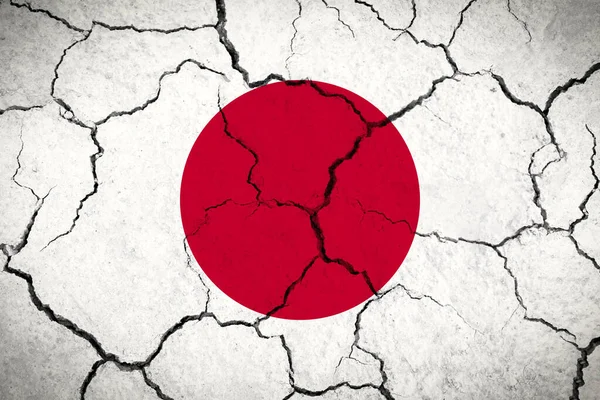 Japonya - çatlak ülke bayrağı