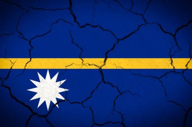 Nauru - çatlak ülke bayrağı