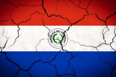 Paraguay - çatlak ülke bayrağı