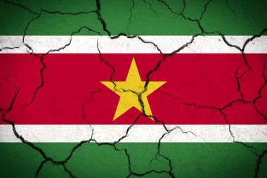 Surinam - çatlak ülke bayrağı