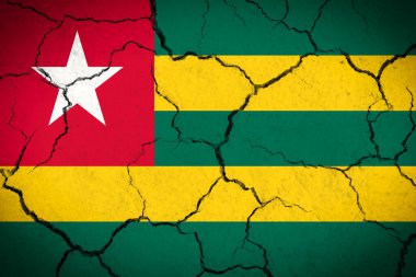 Togo - çatlak ülke bayrağı