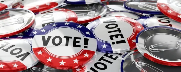 Badges Vote Word Election Concept Illustration — Stock Photo, Image