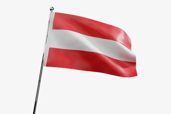 Αυστρία Κυματίζει Σημαία Ύφασμα Που Απομονώνονται Λευκό Φόντο Εικονογράφηση — Φωτογραφία Αρχείου