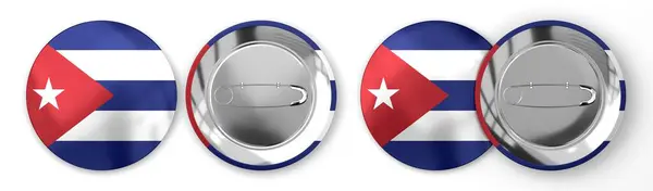 Cuba Badges Country Flag White Background Illustration — Stock Photo, Image