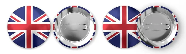 Великобритания Круглые Значки Флагом Страны Белом Фоне Иллюстрация — стоковое фото