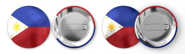 Philippines Badges Country Flag White Background Illustration — Stock Photo, Image